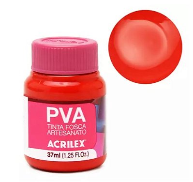 Tinta Pva 37ml Vermelho Vivo 541 Acrilex 3240