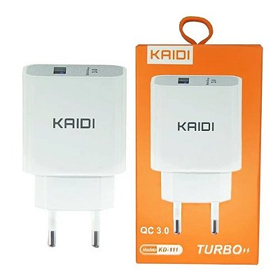 Fonte Carregador Usb Kd-111 18W QC3.0 Kaidi