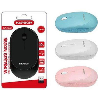 Mouse Optico Usb S/ Fio Ka-602 Kapbom