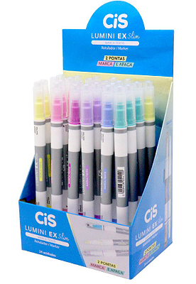 Caneta Marca Texto Lumini Ex Slim Cores uni 5.7317