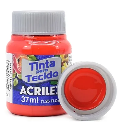 Tinta P/ Tecido 37ml Acrilex Vermelho Vivo 541