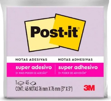 Bloco Adesivo Post-It 76x76 45f Roxo 654 3m