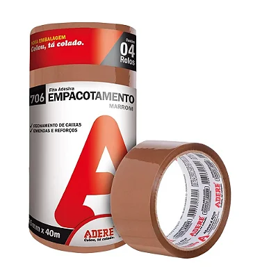 Fita Empac. 45mmx40mts Marrom Adere 706 C/4