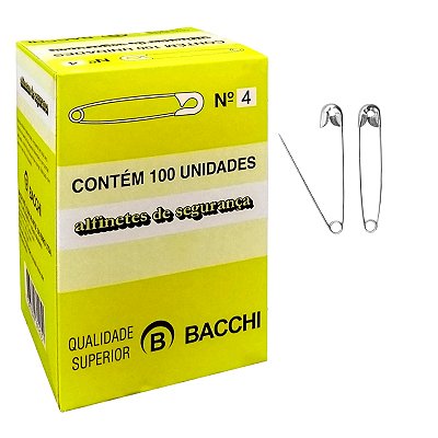 Alfinete De Seg. Nº4 5,7cm Bacchi C/100
