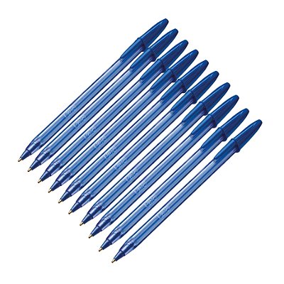 Kit C/10 Canetas Bic Soft Fashion Azul 1.2 878658