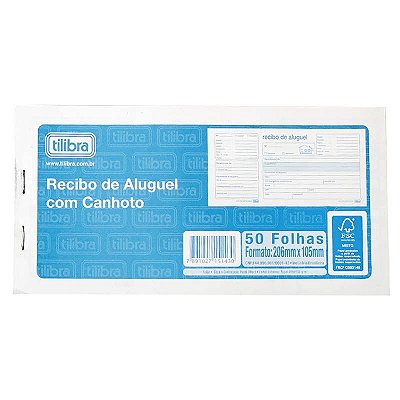 Recibo De Aluguel C/ Canhoto 50f Tilibra 151432 Un