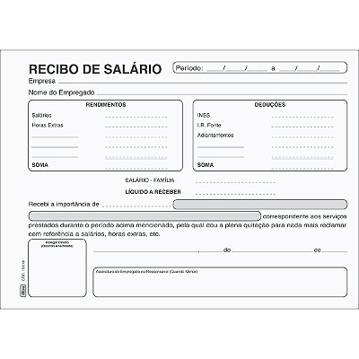 Recibo De Salário Tilibra 150185 Un