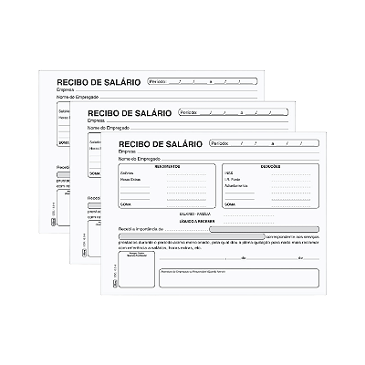 Kit C/3 Recibos De Salário Tilibra 150185