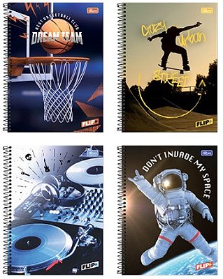 Caderno Capa Dura 16x1 Flip+ Masc 320f Tilibra 394271