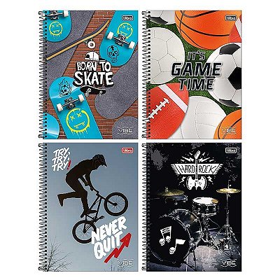 Caderno Capa Dura 16x1 Vibe Masc 256f Tilibra 395340