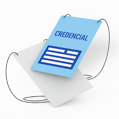 Credencial Para Eventos Papel Cartão Triplex impressão Digital Frente