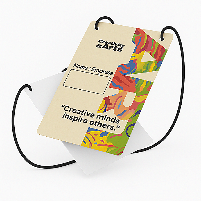 Credencial Para Eventos Papel Cartão Triplex impressão Digital Frente