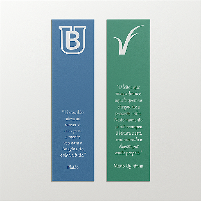 Marcador de Página Personalizado impressão Color Frente Verso 4x4 Papel OffSet Fosco 240g