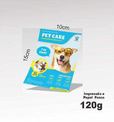 Folheto A6 10x15cm Papel e Impressão Fosco Offset 4x0 Impressão Frente