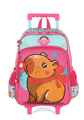Mochila C/ Carrinho Capivara IC42112UP Pink Luxcel