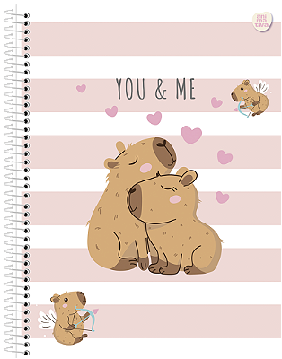 Caderno Capa Dura 10x1 Capycuties 160fls Sd Animativa 11008