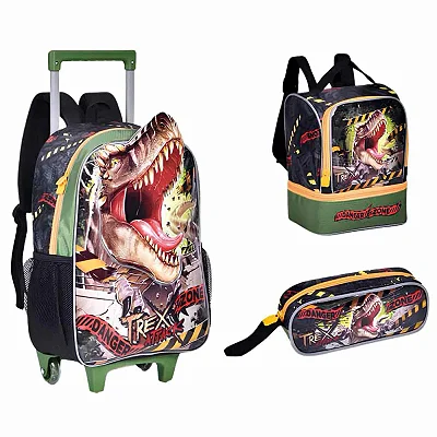 Mochila C/ Carrinho +Est+ Lanc T-Rex Attack TX24509KT Clio