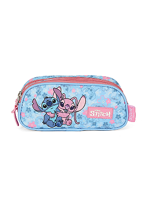 Estojo Triplo Stitch Rosa Luxcel