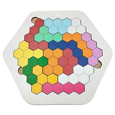 Brinquedo Educativo Quebra Cabeça Colmeia 18x20 Madeira