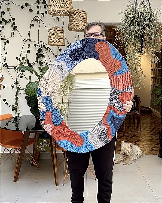 Espelho Blooming Orgânico Colorido | 70cm X 90cm