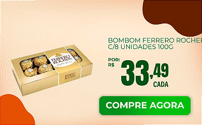 Bombom Ferrero Rocher C/8 Unidades 100g