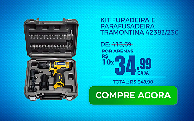 Kit Tramontina Furadeira/Parafusadeira 30 peças