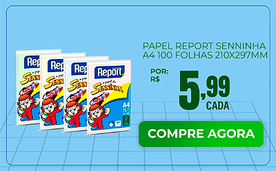 Papel Sulfite Report Senninha A4 Com 100 Folhas 75G