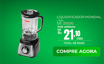 Liquidificador Mondial Preto/Inox 220v
