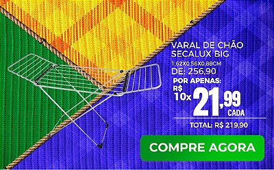 Varal De Chão Secalux 1.62X0,56X0,88CM Big
