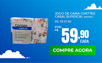 Jogo De Cama Corttex Casal 4 Peças Supercal Sortido
