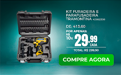Kit Tramontina Furadeira/Parafusadeira 30 peças