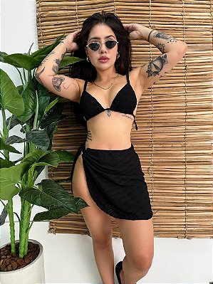 CALCINHA E SAIA RIVIERA PRETO