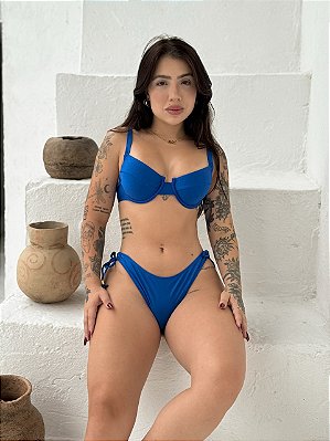 TOP ARO MIAMI AZUL