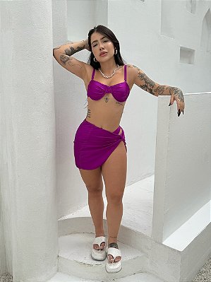 CALCINHA E SAIA LOVELY UVA
