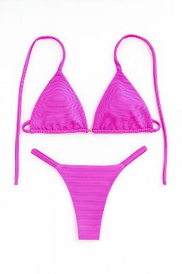BIQUÍNI BASIC FIO DEEP FUCSIA CANELADO