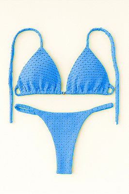 BIQUÍNI BASIC FIO FLAKES AZUL