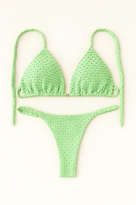 BIQUÍNI BASIC FIO FLAKES VERDE