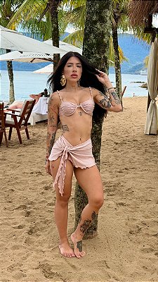 BIQUÍNI E SAIA SUNSTAR ROSÊ