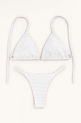 BIQUÍNI BASIC FIO CANELADO BRANCO