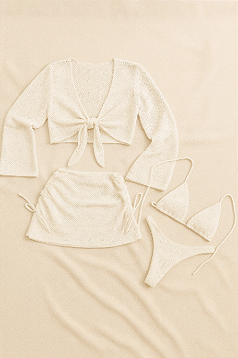 BIQUÍNI E SAÍDA LUNA OFF WHITE