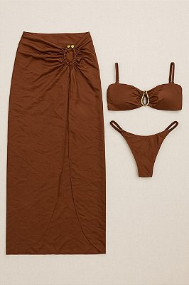 BIQUÍNI E SAIA SOLARA RUST