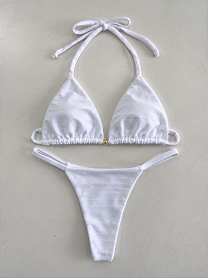 BIQUÍNI BASIC FIO BRANCO STRIPES