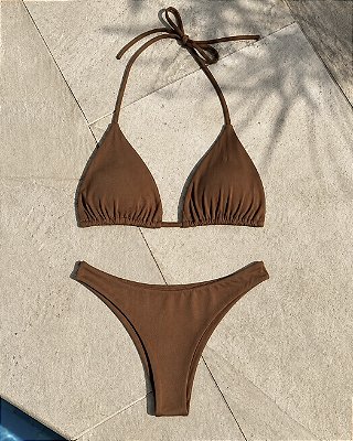 BIQUÍNI CORTININHA RUSH MARROM