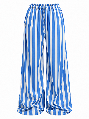CALÇA CALI AZUL LISTRAS