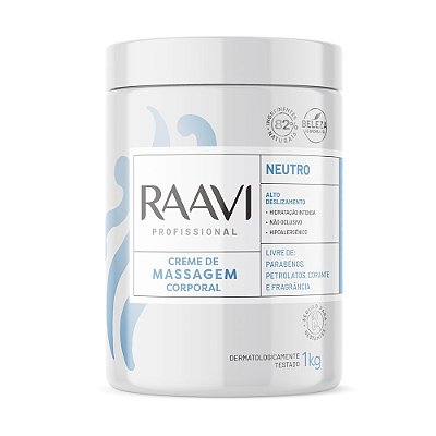 Creme de Massagem Corporal Neutro RAAVI - 1KG