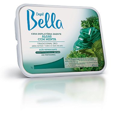 Cera Quente em Barra 1 kg - Algas Com Menta Deo Depil Bella