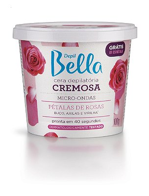 Cera Depilatória Cremosa Micro-ondas Pétalas de Rosas 100g