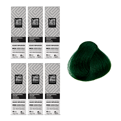 Kit C/6 Colorações Prof Color Nano Mix Verde Yamá