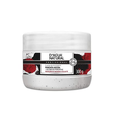 Creme de Massagem Pimenta Negra 300g - D´agua Natural