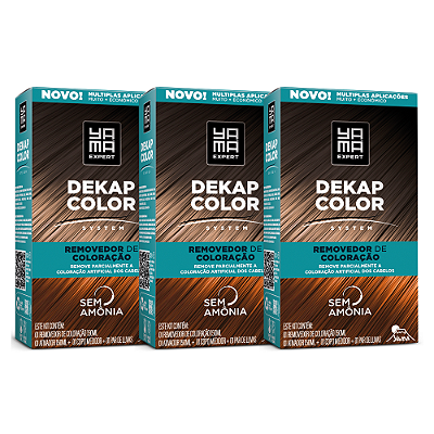 Kit 3 Dekapcolor System Removedor de Coloração 300ml - Yamá
